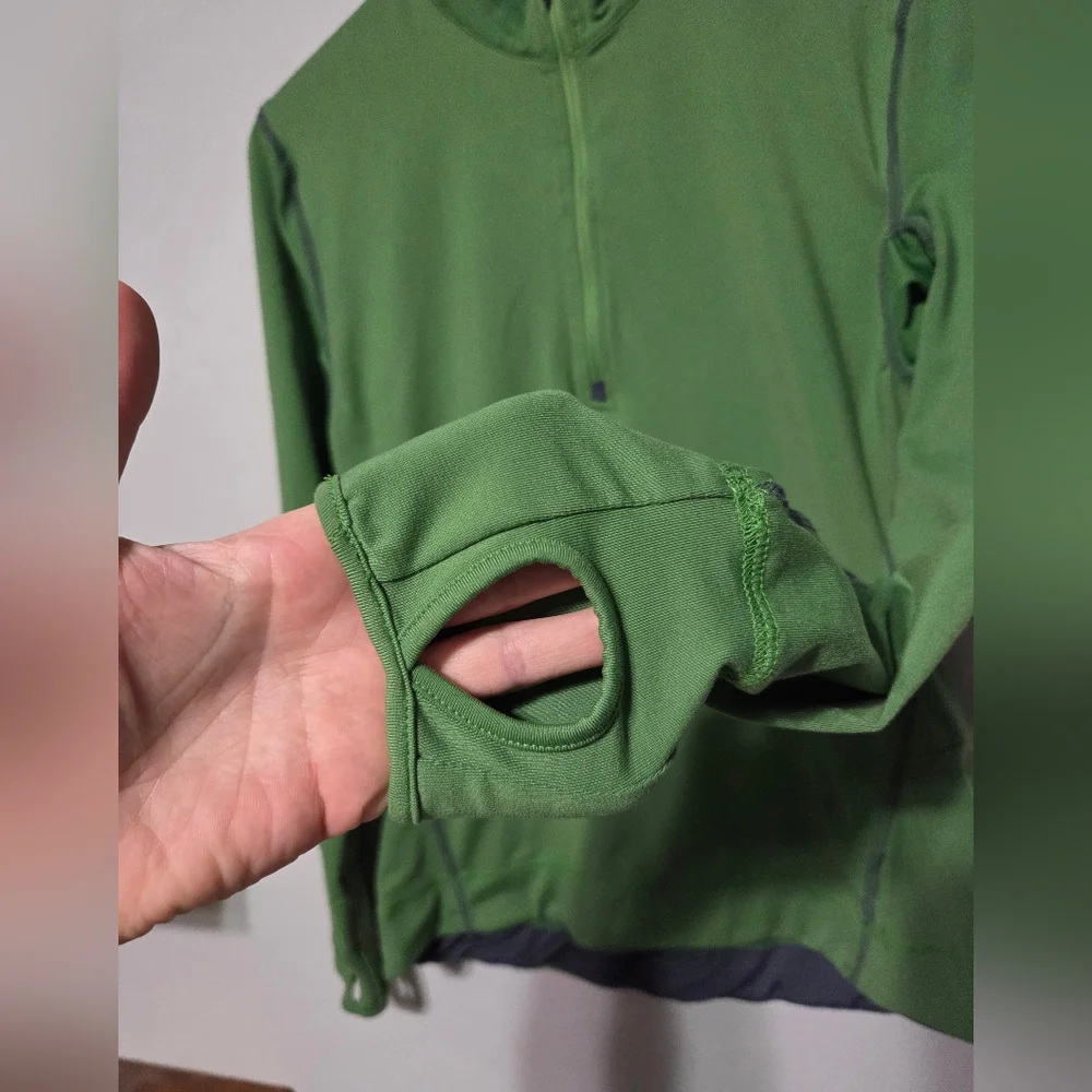Alo 1/2 Zip Green Active Yogo Pullover Top Women's Size Large - Picture 2 of 9